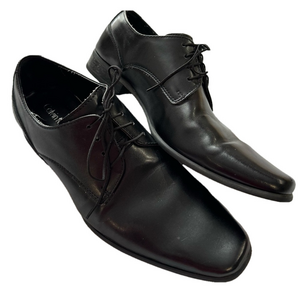 Calvin Klein Black Fancy Dress Shoes Men Size 8.5 Formalwear  Laces Suit Grad